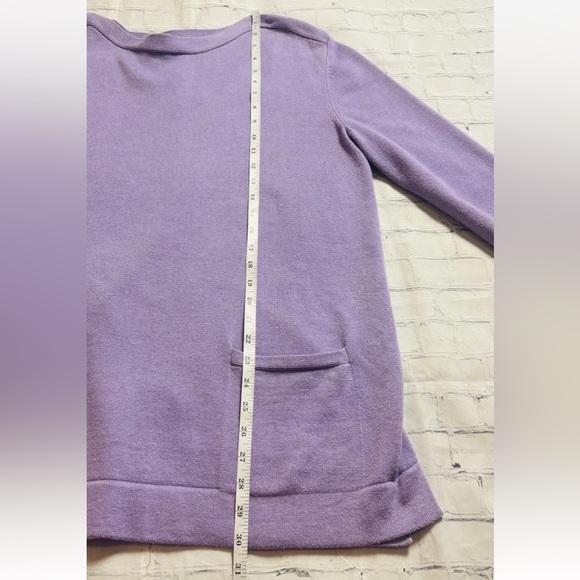 J. Jill Women's Merino Wool Blend Lavender Purple Pullover Tunic Sweater Size L - Picture 9 of 11